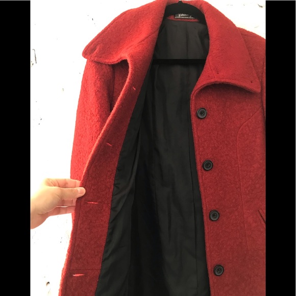 XS BEAUTIFUL Boiled Wool red coat! - Picture 6 of 7